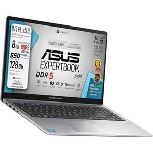 ASUS Expertbook, PC Portatile, cpu Intel Core i5 13420H 13Th 8Core, Ram DDR5, SSD pci Nvme, Display 15,6" FHD, Wi-Fi 6, 4 USB, BT, lan, CyberSaver, Win11, fingerprint