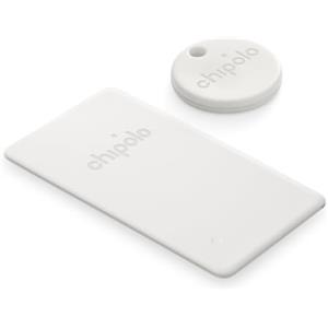 Chipolo Point (1x ONE + 1x Card) Localizzatore per chiavi, tracker Bluetooth per chiavi e borse, Localizzatore per portafoglio, Funziona con l'app Trova il mio dispositivo di Google (solo con Android)