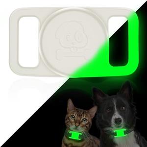 Ainiv Portachiavi per Airtag per Cani, Custodia Protettiva Impermeabile e Morbida per GPS, Localizzatore di Chiavi per Airtags Portatile per Zaini e Animali Domestici - Verde Luminoso