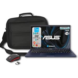 Asus ExpertBook B1 (B1502), Display 15.6" Full HD, CPU Intel Core i3-12th, 16GB Ram DDR4, 1TB (1000GB) NVMe, Windows 11 Pro, Office 2021 Pro Plus - Mouse Usb Wireless + Borsa - Notebook Pronto All'Uso