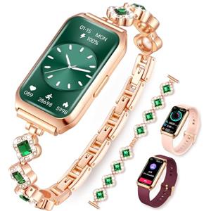 Homailida Smartwatch Donna, 1.47" Orologio Fitness Modalità Sport, Monitoraggio del Sonno Contapassi Cardio SpO2 Calorie Activity Tracker Impermeabile per Android iOS