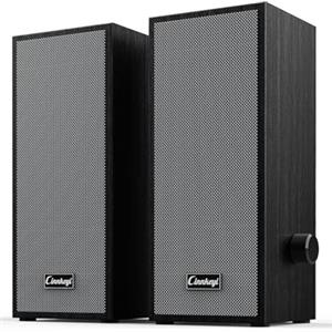 cinnkeyi Altoparlanti per computer, 2.0 PC, con ingresso USB/Bluetooth, altoparlanti alimentati tramite USB, bassi profondi, adatti per computer desktop/laptop
