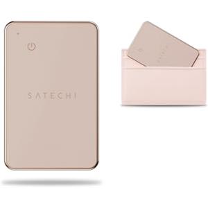 SATECHI FindAll Air Tag Card GPS per Portafogli con Apple Find My, Avviso di Dimenticanza, Suono Potente, Ricarica Wireless, Scheda GPS Leggera, Localizzatore per iPhone, iPad, Mac - Desert Rose
