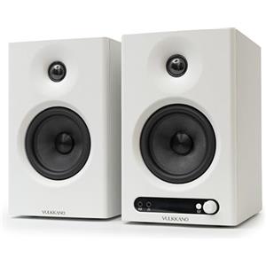 VULKKANO PRO4 Casse Monitor Studio con Woofer da 4", Bluetooth, Ingresso Bilanciato TRS, RCA, Uscita per Cuffie, AUX, Ottica, Regolazioni EQ, Casse per PC
