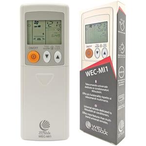 Wellclima WEC-MI1 Telecomando Universale per Condizionatori Mitsubishi, Pronto all'Uso in Secondi, Compatibile con Pompa di Calore e Inverter, Compatibilità Garantita ASIN