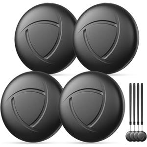 AIYATO Localizzatori GPS Nero 4 Pezzi - Smart Tracker Tag compatibile con Apple Dov'è (Solo IOS), per Portafogli, Chiavi, Zaini, Bagagli, Segnale Acustico, Posizionamento Globale, Batteria Sostitu