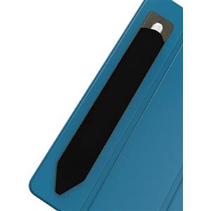 MyGadget Porta Pennino Adesivo Compatibile con Apple Pencil (1° e 2° Generazione) - Astuccio Autoadesivo per Tablet | iPad in Lycra e Pelle PU - Nero