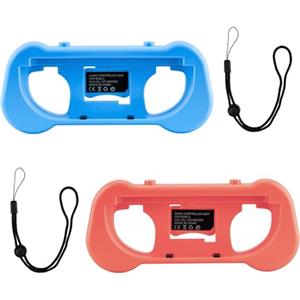 Mcbazel 2-Pack Manici per Controller NS Switch2, Supporto Ergonomico per Controller Switch 2 con Contenitore per Schede di Gioco, Corda a Molla Regolabile e Design Crepato per la Dissipazione