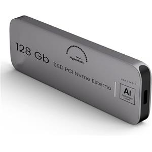 MULTIMEDIA Shopping SSD esterno portatile da 128 Gb, fino a 1050 MB/s Unità a stato solido esterna USB 3.2 Gen2 ultra veloce Mini SSD esterno USB-C per laptop, dispositivi di tipo C, garanzia Italiana