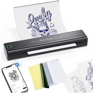 BIOMASER Bluetooth Tattoo Printer Stampante Stencil Tattoo H1 Professional Tattoo Stencil Printer Machine, Stampante Termica Tattoo compatibile con iPad e telefono e PC per tatuatori principianti