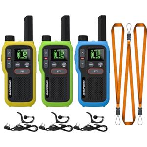 BAOFENG GT-18 Walkie Talkie PMR446 Radio senza licenza per bambini, batteria ricaricabile Walky talky da 1500 mAh, 16 canali, scansione, torcia elettrica, VOX per campeggio, escursionismo, famiglia