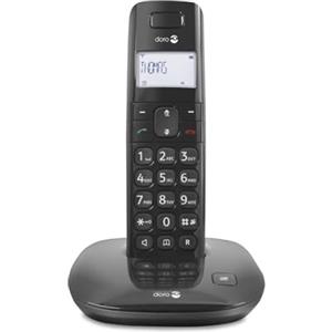 Doro Comfort 1010 Telefono Cordless DECT per Anziani - Telefono Fisso - Tasti Grandi - Interfono - Cordless Casa - Telefono Portatile - Vivavoce - No Segreteria (Nero) [Vers. Italiana]
