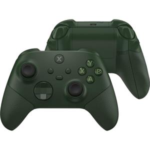 eXtremeRate Custodia Tasti Ricambio per Xbox Series X S Controller,Cover Gomma Impugnatura Trigger Stop,ASR Versione Scocca Frontale Posteriore per Xbox Series S Joystick Model 1914-Verde Scuro