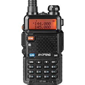 BAOFENG GT-5R Walkie Talkie Aggiornato Dual Band UHF VHF Radio Bidirezionale a Lunga Portata Radioamatore con frequenze 144-146/430-440MHz, 128 Canali, Batteria da 1800mAh, Supporto CHIRP