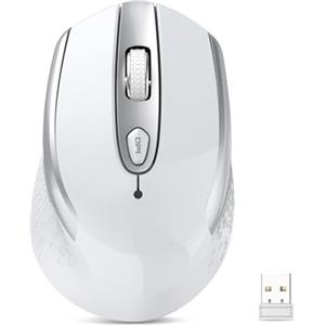PINKCAT Mouse Senza Fili 2.4G DPI Regolabile Senza Fili 6 Tasti Laterali Regolabili, Mouse Wireless con Ricevitore USB, 3 Livelli DPI Regolabile per Laptop PC Computer Tablet Windows Linux