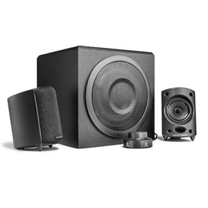 Wavemaster 66202 Moody 2.1 Sistema di Altoparlanti (65 Watt) Utilizzo Casse Acustiche per Tv/Tablet/Smartphone/PC Color Nero