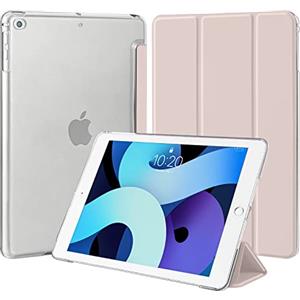 4UBonLife Custodia per iPad 6a /5a Generazione 9,7 Pollici 2018/2017, per iPad Air 1 2013/Air 2 2014 Cover Protettiva Rigida, Sottile e Leggera con Traslucida Posteriore Opaca Cover, Rosa