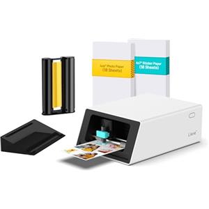 Liene PixCut S1 - Stampante Foto & Macchina da Taglio All-in-One per Etichettatrice Etichette Adesive, Fai-da-Te e Regali - Sublimazione Termica, 300 DPI, Taglio Auto IA