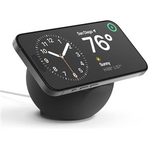 elago MS2 Supporto di Ricarica Wireless - Compatibile con Caricatore MagSafe e iPhone 17/16/15/14/13/12, Silicone Premium, Progettato per Modalità StandBy [Caricatore Non Incluso] (Nero)