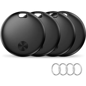 Hauibela Smart Tracker Tag, Compatibile con Apple Dov'è (solo iOS), Impermeabile IP67, Batteria Sostituibile, Adatto per Bagagli, Borse, Portafogli, Zaini, Chiavi - 4 Pezzi