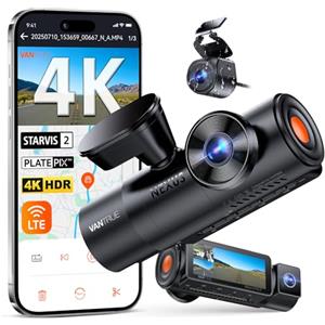 VANTRUE 3 Canali 4K Dash cam Auto 2160P +1080P+2.7K (IP67) STARVIS 2 Telecamera auto N4 Pro S, 3CH HDR 5G WiFi GPS Dashcam e APP, Parcheggio 24/7, Visione Notturna 2.0, LTE Remoto Opzionale, Max 1TB