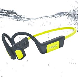 I love e iFecco IFECCO Cuffie Conduzione Ossea Nuoto, IP68 Impermeabili Auricolari Piscina Nuoto Bluetooth 5.4, Cuffie Subacquee con Lettore MP3 da 32G, Wireless Auricolari per Nuoto, Surf, Corsa, Ciclismo