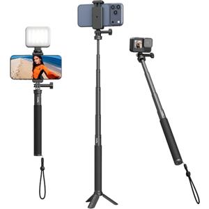 SMALLRIG Selfie Stick for Action Cameras, Extendable 7.8-37.4 inches, with Tripod and Phone Mount Model 5403