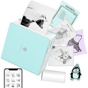 Phomemo Mini Stampante Bluetooth Portatile,M02 Fotografica Tascabile Termica Printer,Stampante Etichette Adesive Smartphone Per Appunti Studio,Lavoro,Promemoria,Etichette,Foto,Verde