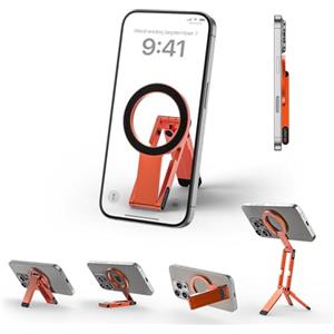 ULANZI MA60 Treppiede magnetico per telefono, Mini treppiede smartphone in alluminio con magnete bifacciale 14N, Porta telefono scrivania, Compatibile con iPhone 17,16,15,14,13,12 Samsung Xiaomi