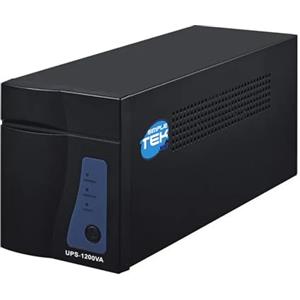 SIMPLETEK - Gruppo di continuità UPS 1200 VA / 500 W con 3 prese Schuko/UE, Protezione cortocircuiti, Ricarica offline, funzione AC auto restart