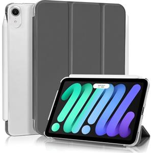 4UBonLife Custodia per iPad Mini 7ª Generazione 2024 (A17 Pro) / Mini 6ª Gen 8,3 Pollici 2021, Cover Protettiva Rigida Sottile, Cover Posteriore Opaca Traslucida per iPad mini 6 7, Grigio Siderale