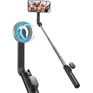 Spigen Treppiede Smartphone Bastone Selfie Compatibile con MagSafe Wondersnap MagFit S570W, Selfie Stick Bluetooth con Telecomando per iPhone, Galaxy, Pixel, Xiaomi, GoPro etc - Nero