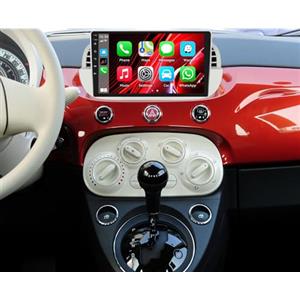 SIXWIN 2+64G Android 13 Autoradio con CarPlay/Android/Mirror Link per FIAT 500 2007-2015, 9" TouchScreen Schermo Navigatore WiFi RDS FM USB Bluetooth+AHD Retrocamera