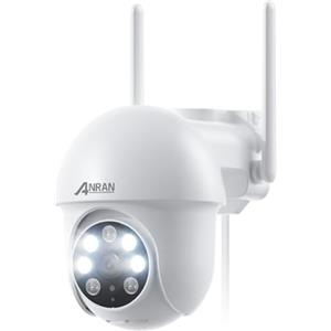 ANRAN 5MP Telecamera di Sorveglianza Esterno, Supporto WiFi 2,4/5GHz, 360° PTZ, Tracciamento Automatico, Rilevamento PIR, Visione Notturna a Colori, Audio Bidirezionale, Alexa, P3 Max