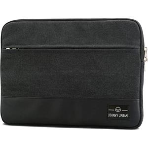 Johnny Urban Custodia PC 15-15.6 Pollici Antracite-Nero - Johnny Urban Borsa Portatile in Tela per Notebook da 15" Dell HP Samsung Acer ASUS Lenovo e altri - Custodia di Cotone