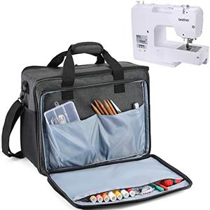ProCase Borsa per Macchina da Cucire, Borse Imbottito da Trasporto Robusto per Singer, Brother, Uten, Necchi, JUKI, Bernette, Janome, Silver, Elna, Bernina, Toyota -Grigio