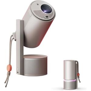 XGIMI MoGo 3 Pro Mini Proiettore 1080P, Google TV con licenza Netflix, Supporto regolabile integrato, Proiettore portatile compatibile con power bank, 450 ISO Lumen, ISA 2.0, 2 x 5W Harman Kardon