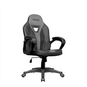 Nuwo Skin Sedia Gaming Ergonomica, Sedia PC Computer Gaming Ufficio, Braccioli Imbottiti Curvi, Altezza Regolabile, 150 Kg, Grigio