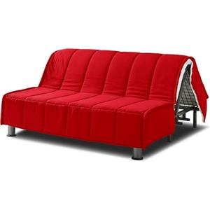 EVERGREENWEB MATERASSI & BEDS EVERGREENWEB - Copridivano per Divano Letto Matrimoniale 3 Posti largo 140 cm senza Braccioli, Rivestimento Letto Estraibile Pieghevole Sfoderabile con Zip, Fodera in Tessuto Rosso Trapuntato Lavabile
