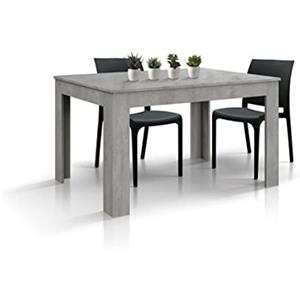 PAZZO DESIGN Tavolo Allungabile Lola, Grigio Cemento, Cucina, Sala Da Pranzo, Soggiorno, Made in Italy, 140x90xh77 cm - id_1869
