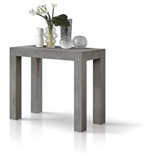 PAZZO DESIGN Tavolo Consolle Allungabile Adele, Grigio Cemento, Fino A 12 Posti, Cucina, Salvaspazio, Made in Italy, Da 45 A 300 Cm - id_1874