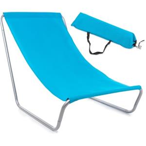 Campela Sedia a Sdraio da Spiaggia Pieghevole - Oxford 600D Impermeabile & Ultraleggera - Per Mare, Giardino, Campeggio - Telaio Acciaio 19 mm con Borsa - Portata 90 kg - Blu