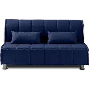 EVERGREENWEB MATERASSI & BEDS EVERGREENWEB - Divano Letto 2 Posti con Materasso Matrimoniale 140x190 Ortopedico, Prontoletto RICHIUDIBILE con Rivestimento SFODERABILE e Lavabile, Coppia Cuscini SUPERSOFT Abbinati color Blu EVENING