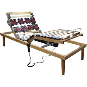 MEMORYLINE Super Offerta - ROYAL Rete elettrica motorizzata singola (80x190 cm) con regolatori ergonomici, doppio motore OKIN, telaio e doghe in legno di faggio, dispositivo medico