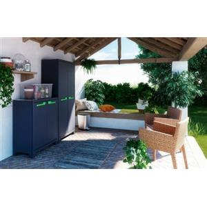 Dmora Armadio da Esterno Pesa, Mobile Outdoor, Mobiletto Giardino Multiuso, Contenitore per Balcone o Garage, Made in Italy, 80x44 h100 cm, Grigio