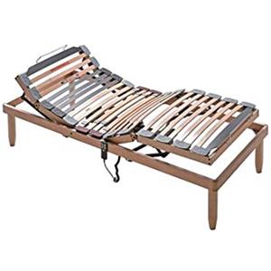 EVERGREENWEB MATERASSI & BEDS Evergreenweb - Rete Elettrica Singola 90x200 Ortopedica con Alzata Motorizzata Base Letto a Doghe in Legno Rinforzata, Piedi Smontabili, Pieghevole 4 Zone Regolatori di Rigidità, Detraibile Offerta !