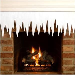 COM-FOUR® Ghirlanda di ghiaccioli da 5 metri come decorazione natalizia - Quadri di Natale per finestre - Decorazione invernale di ghiaccioli per finestre e porte (Catena di ghiaccioli 500x30 cm)