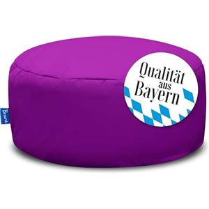 Bruni - Pouf rotondo, per interni ed esterni, ideale come poggiapiedi, per yoga o meditazione, taglia M, colore viola