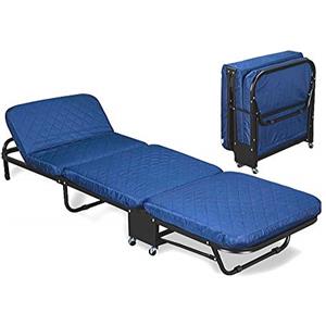 EVERGREENWEB MATERASSI & BEDS EVERGREENWEB - Brandina Pieghevole con Materasso in WATERFOAM 65x190 Alto 7 cm, Alza Cuscino Regolabile, Kit Letto Singolo SALVASPAZIO, Rete a Doghe in Legno Ortopedico per Ospiti, Casa o da Campeggio