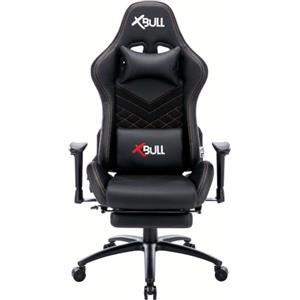 Piushopping X-Bull - Sedia Gaming Ergonomica XL, Poltrona Gamer Ideale per Lavorare al PC, Sedia da Ufficio con Supporto Lombare, Reclinabile e Completamente Regolabile, Gaming Chair con Poggiapiedi in Tessuto
